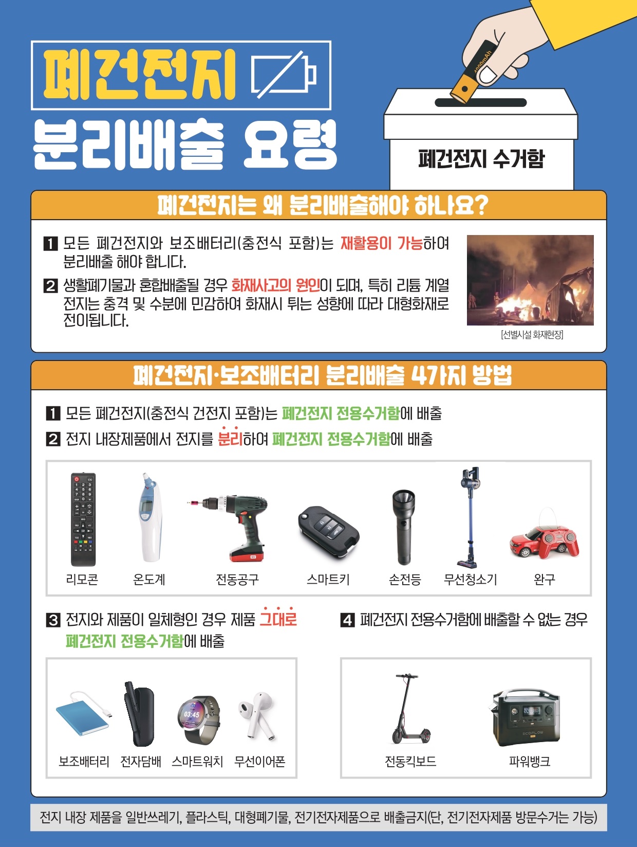 목포시, 보조배터리 등 리튬이온배터리 분리배출 참여 홍보
